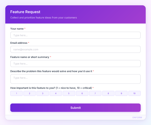 Feature Request preview